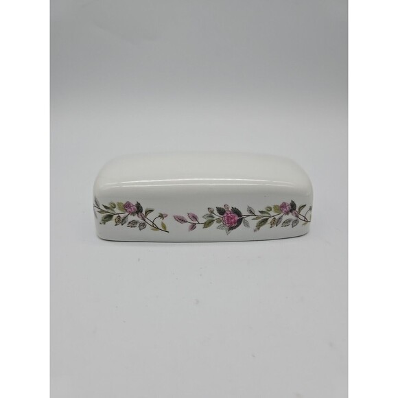 Vintage Butter Dish "LID ONLY" Pink Roses Ceramic Stoneware - Picture 3 of 10